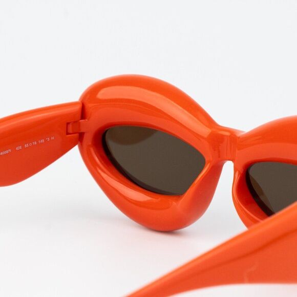 Loewe INFLATED Women Sunglasses Orange Brown Cat Eye LW40097I 42E NEW AUTHENTIC main image 5
